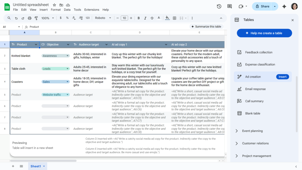Google Sheets
