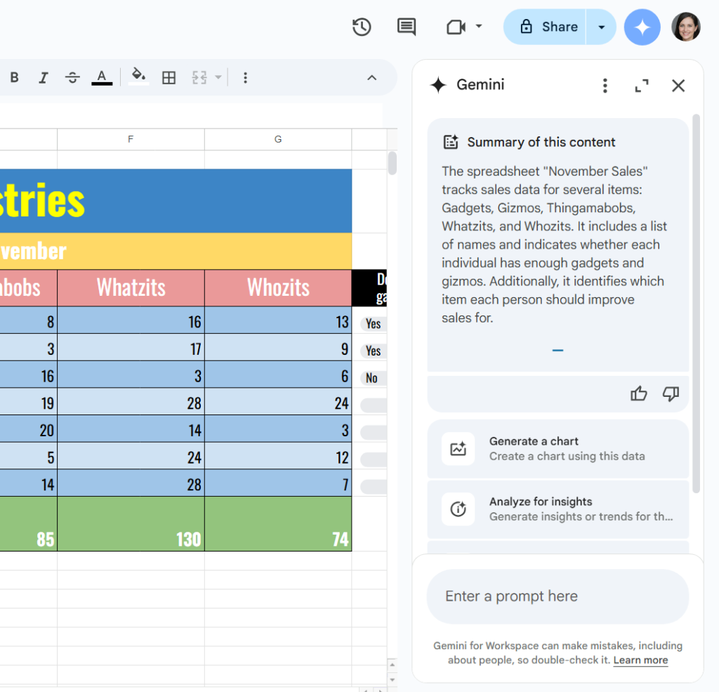 Google Sheets