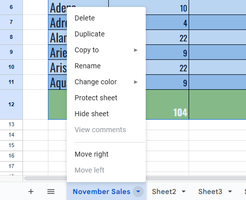 Google Sheets
