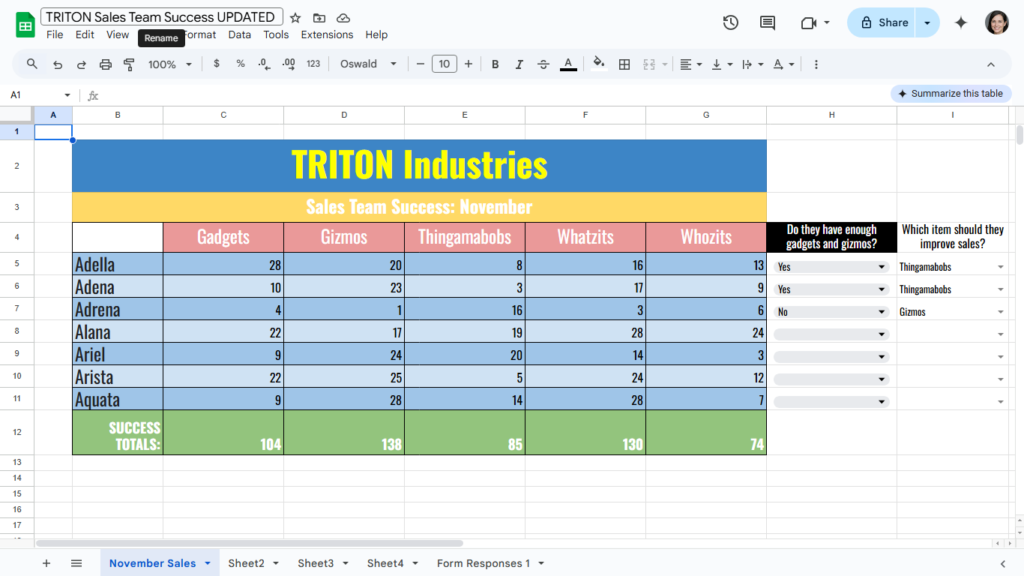 Google Sheets