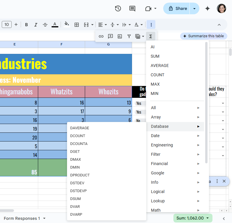 Google Sheets