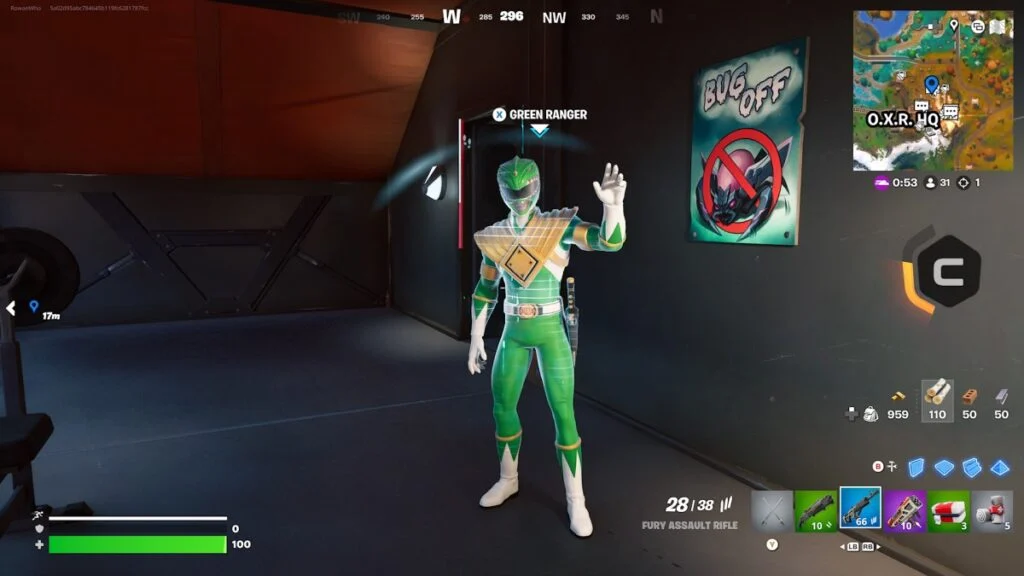 Green Ranger NPC at O.X.R. HQ