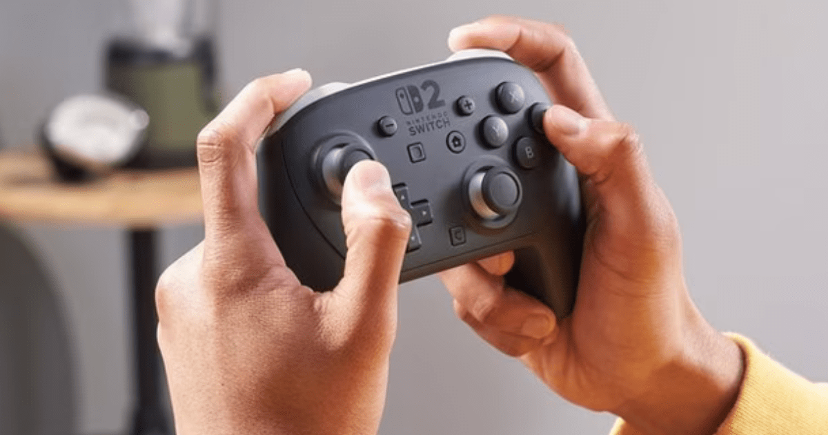 จอย Nintendo Switch 2 Pro Controller สีดำ ดีไซน์ใหม่ พร้อม HD Rumble และ Hall Effect Stick