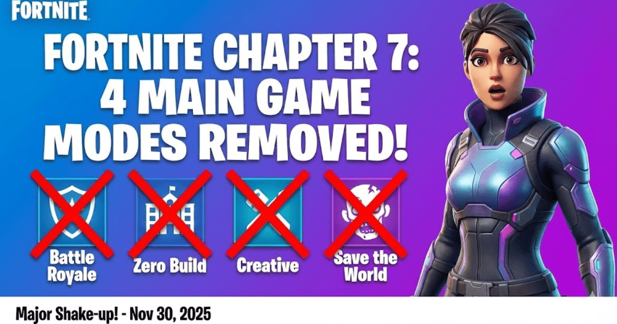 Fortnite - Removed 4 Main Game Modes