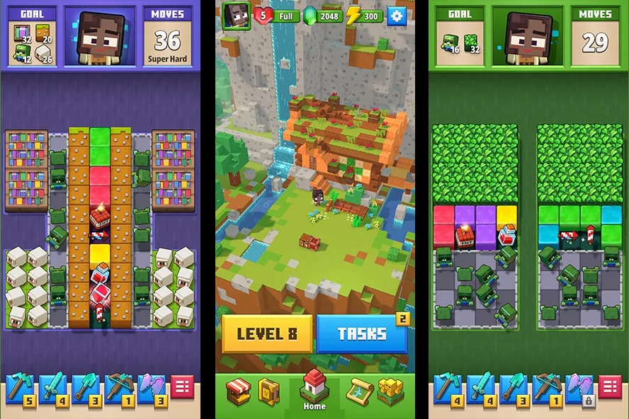 Minecraft x Candy Crush
