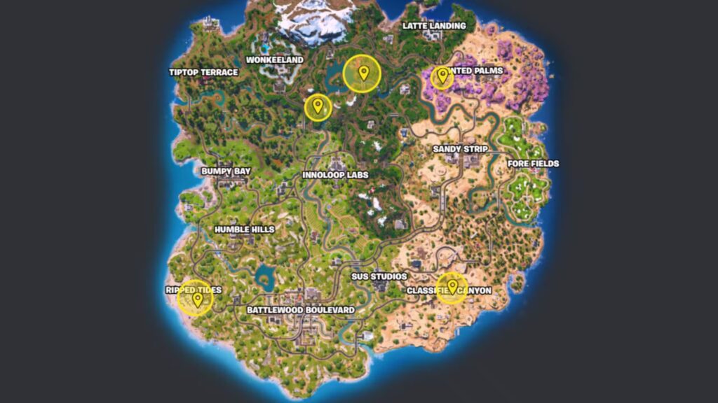 Fortnite - All Boss Locations