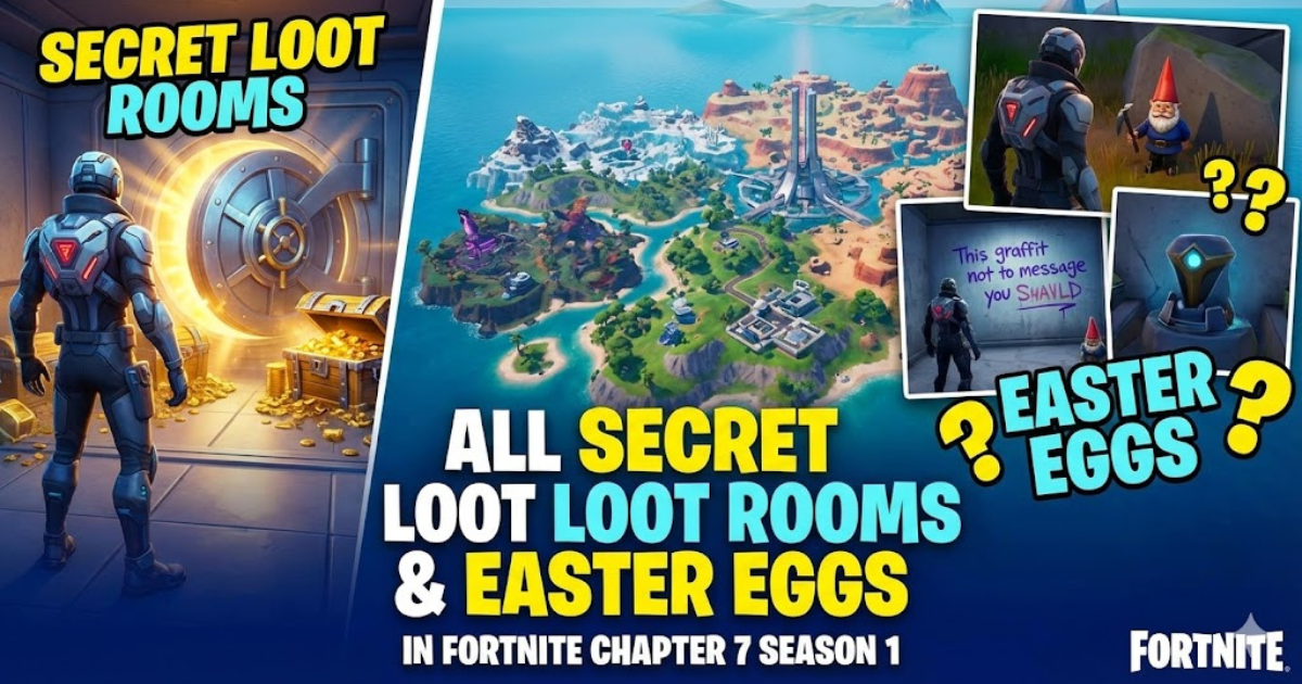 Fortnite - All Secret Loot Rooms & Easter Eggs