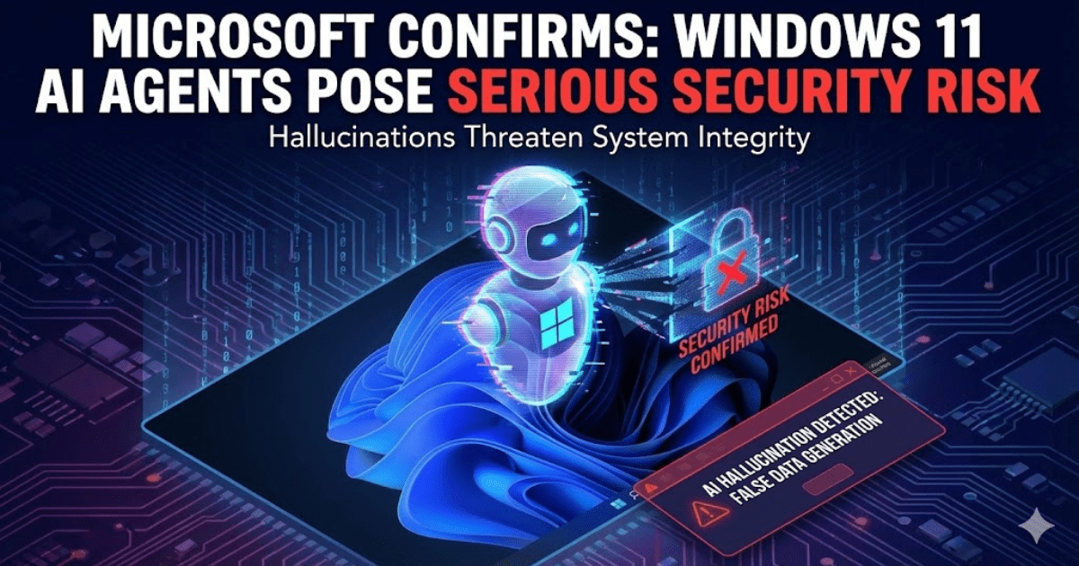 Windows - AI Agents hallucinate and pose a serious security risk