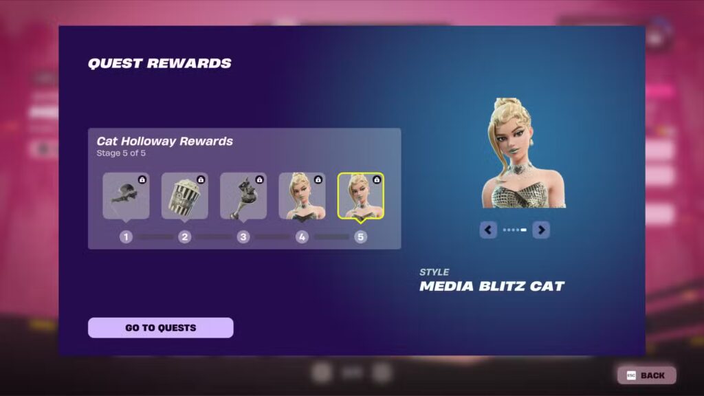 Fortnite - Cat Holloway Blitz Quests