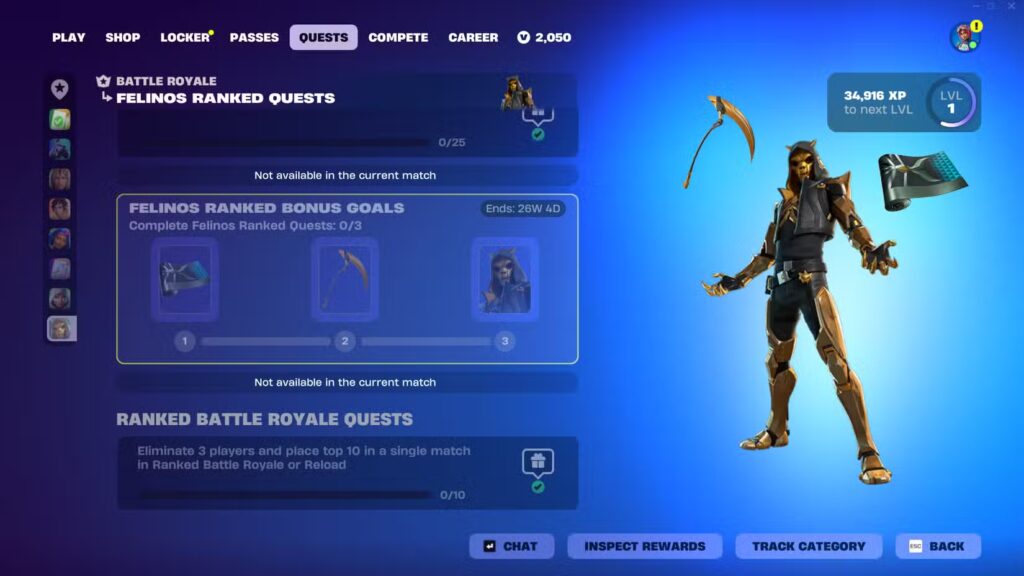 Fortnite - Felinos Ranked Quests